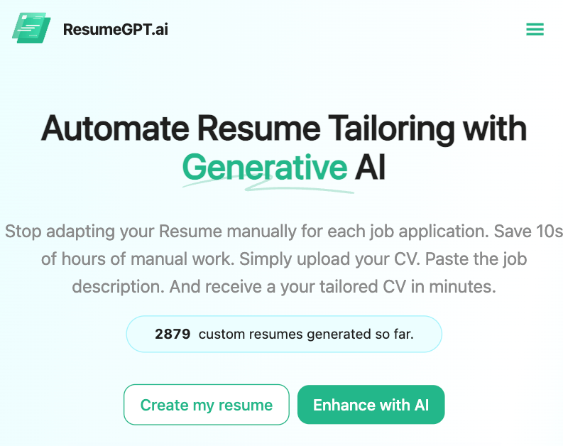 ResumeGPT: Enhancing Job Seekers' Journey through AI.